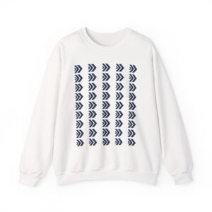 Minimal Chevron Crewneck Sweatshirt — Modern Geometric Pullover